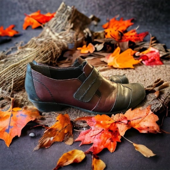Remonte MaryJane Shoe -Genuine Leather-Wine-Black  Comfort Tech-Sz 39-8.5 -NEW☀️ - Picture 9 of 16